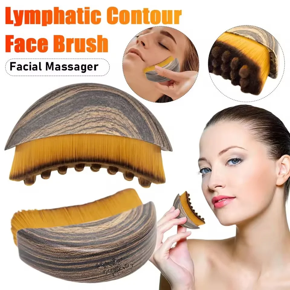 Zaarafy™ Lymphatic Contour Face Brush – Drainage Massage, Reduce Puffiness, Skin Sculpting