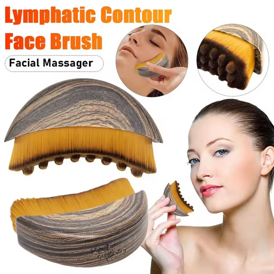 Zaarafy™ Lymphatic Contour Face Brush – Drainage Massage, Reduce Puffiness, Skin Sculpting