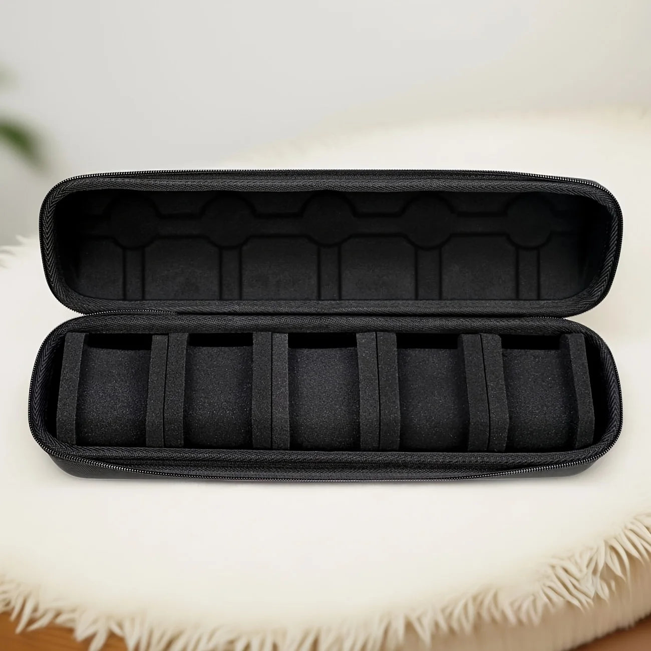 Zaarafy™ 5-Slot Luxury Travel Watch Case Organizer