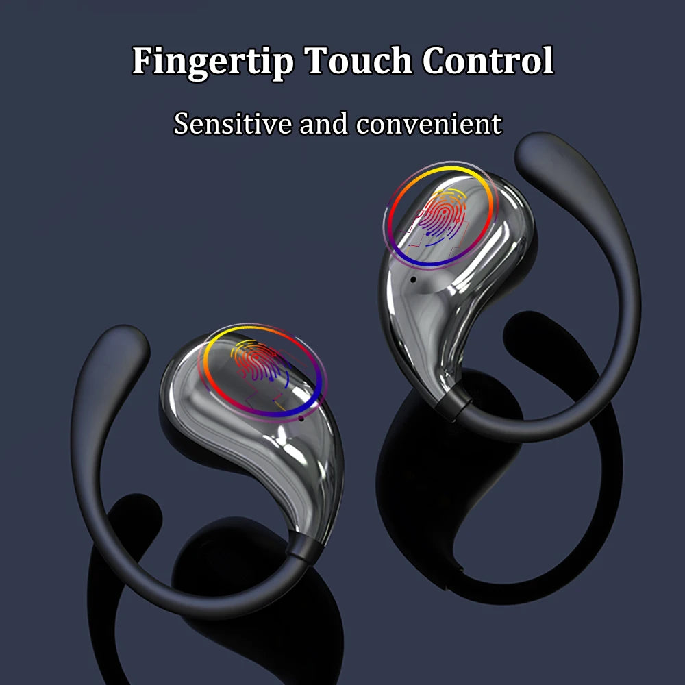 Zaarafy™ Bluetooth 5.4 Ear Hook TWS Earbuds – HiFi Stereo, LED Display, Long Standby