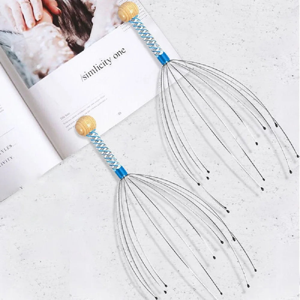 Zaarafy™ Octopus Head Massager – Stainless Steel Scalp Scratcher, Brain Massage Claw