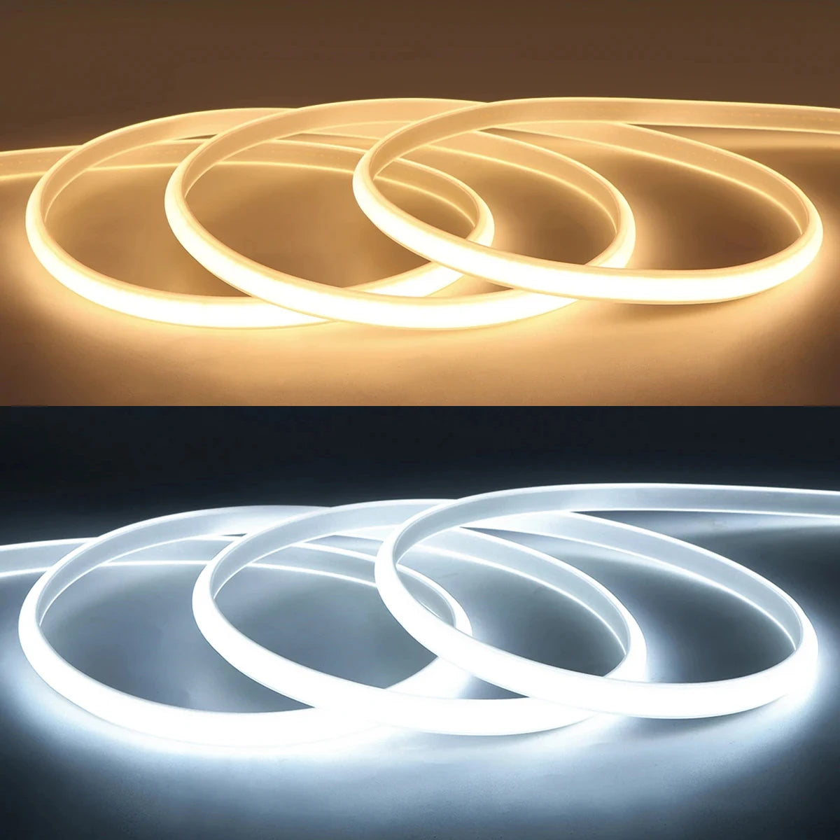 Zaarafy™ 220V COB LED Strip Light with ON/OFF Switch – Waterproof Flexible Ribbon for Home & Garden