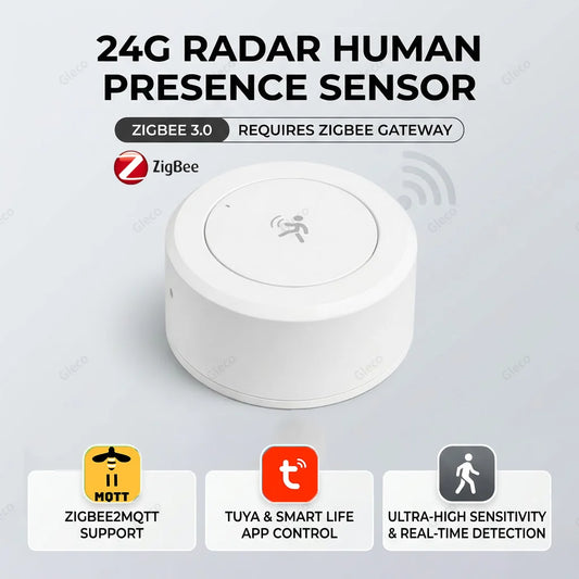 Zaarafy™ Zigbee 24G mmWave Radar Presence Sensor – Human Motion & Static Detection, Smart Home Automation