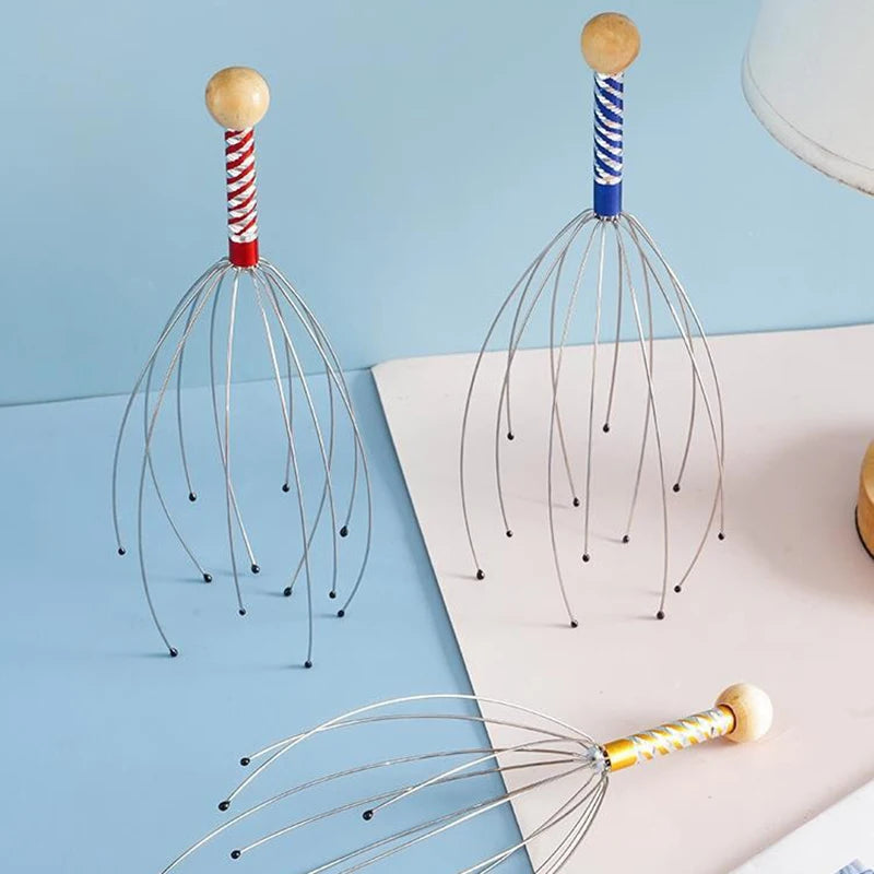 Zaarafy™ Octopus Head Massager – Stainless Steel Scalp Scratcher, Brain Massage Claw