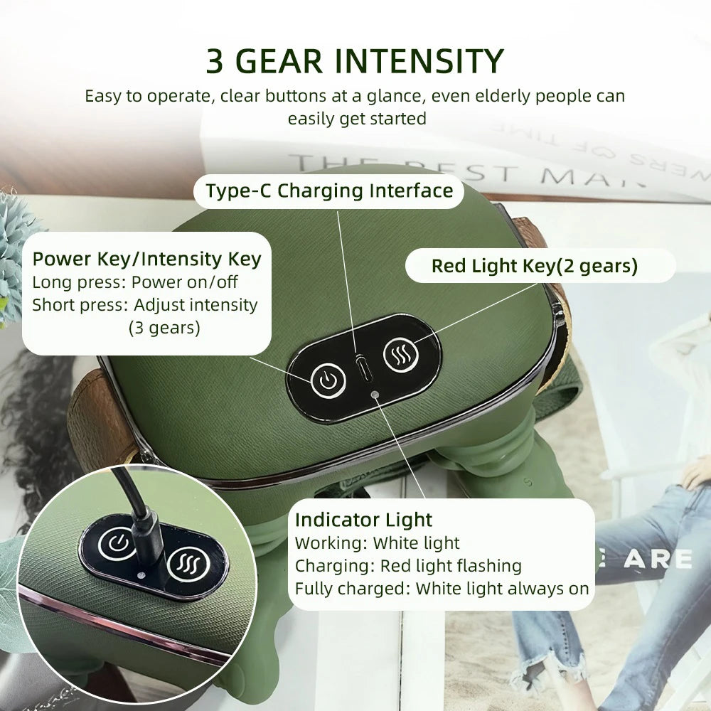 Zaarafy™ 4D Wireless Neck & Shoulder Massager – Bionic Kneading Shawl, 2000mAh