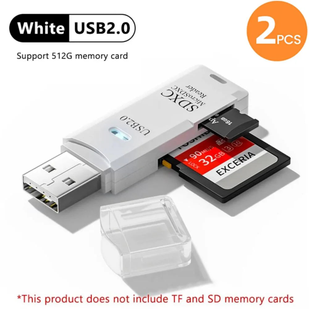 Zaarafy™ USB Card Reader – Multi-Port SD/TF Card & USB Flash Drive Adapter, USB 2.0 & 3.0