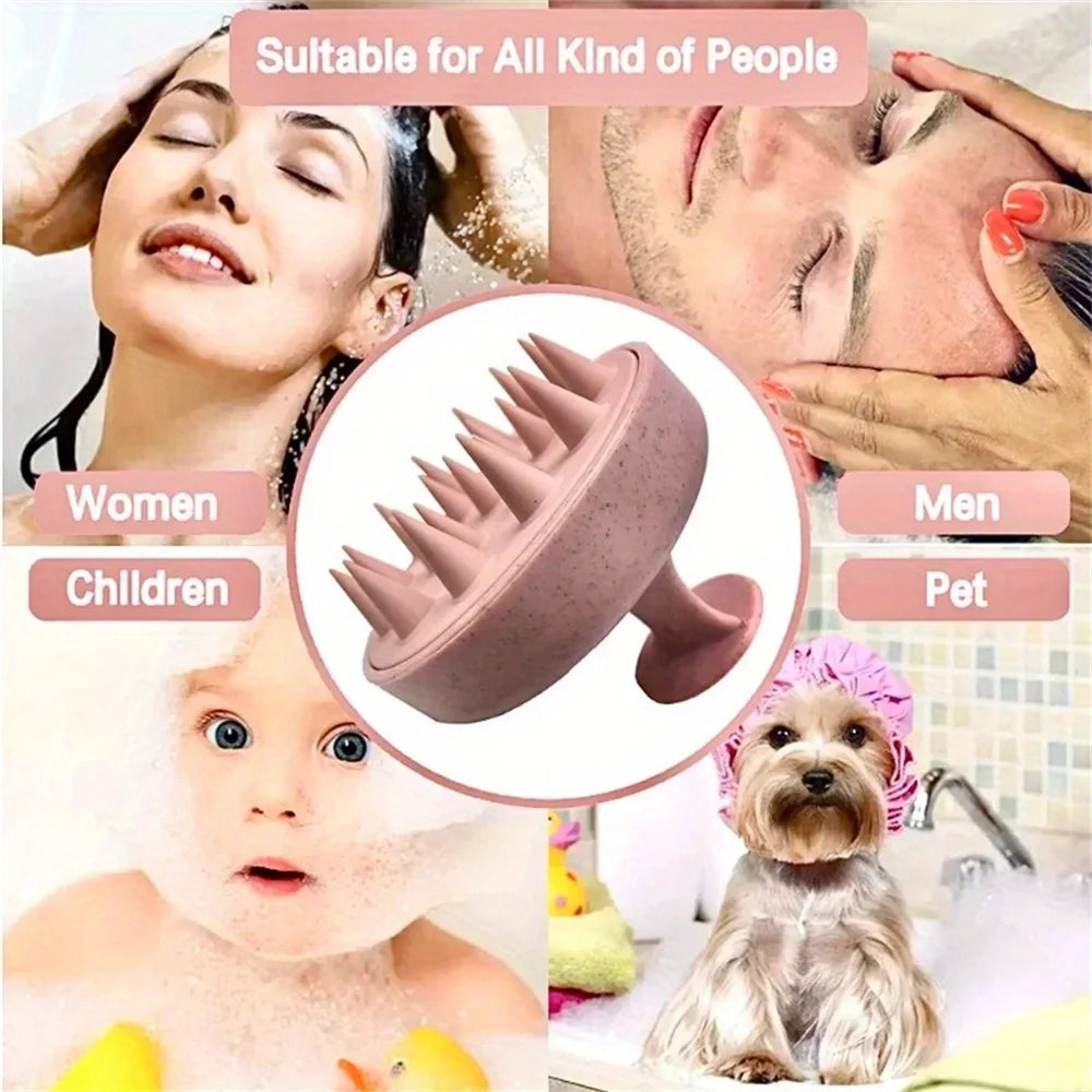 Zaarafy™ Silicone Shampoo Scalp Massage Brush – Deep Cleansing, Hair Washing Comb