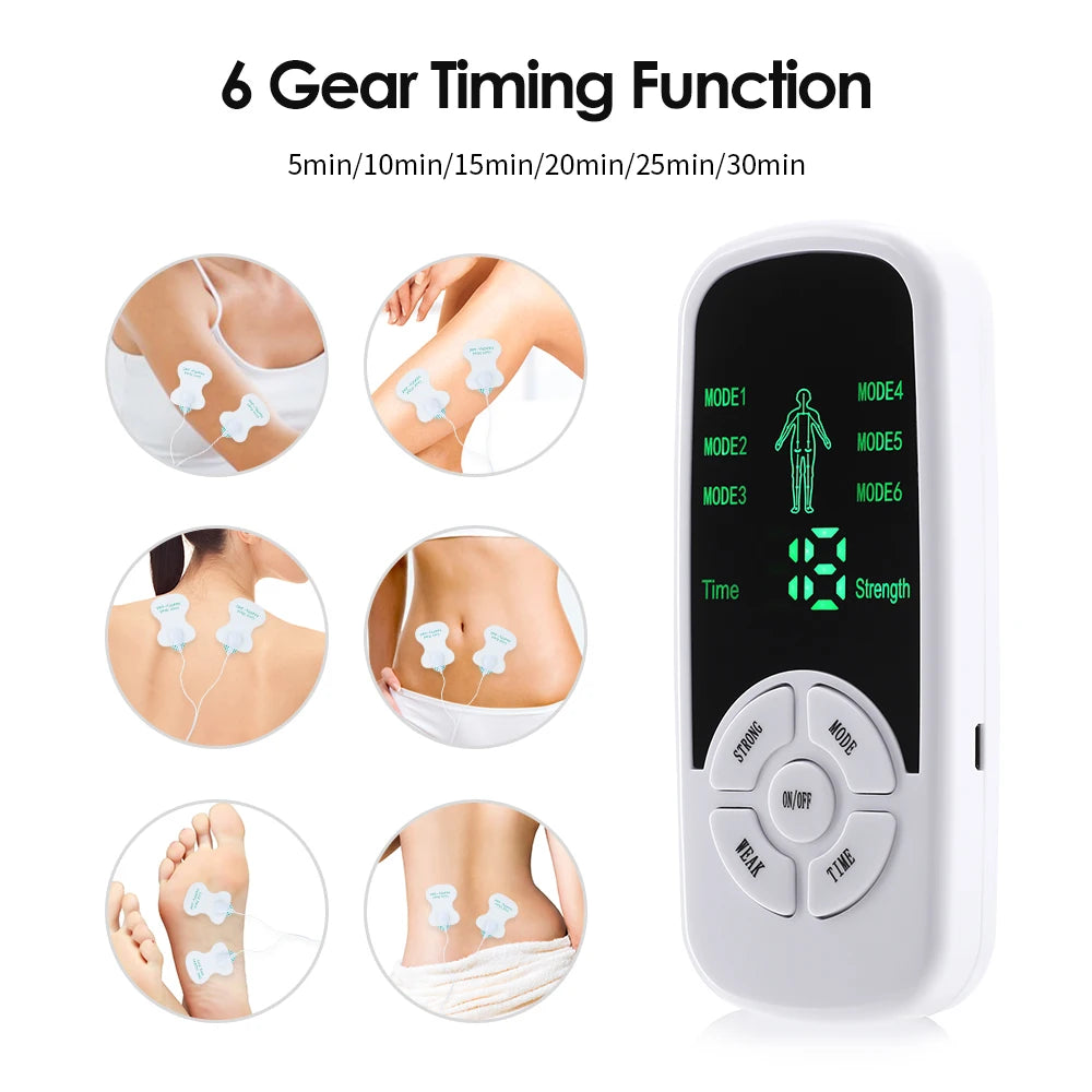 Zaarafy™ EMS Pulse Electric Muscle Stimulator – Back & Neck Massager, TENS Acupuncture Therapy