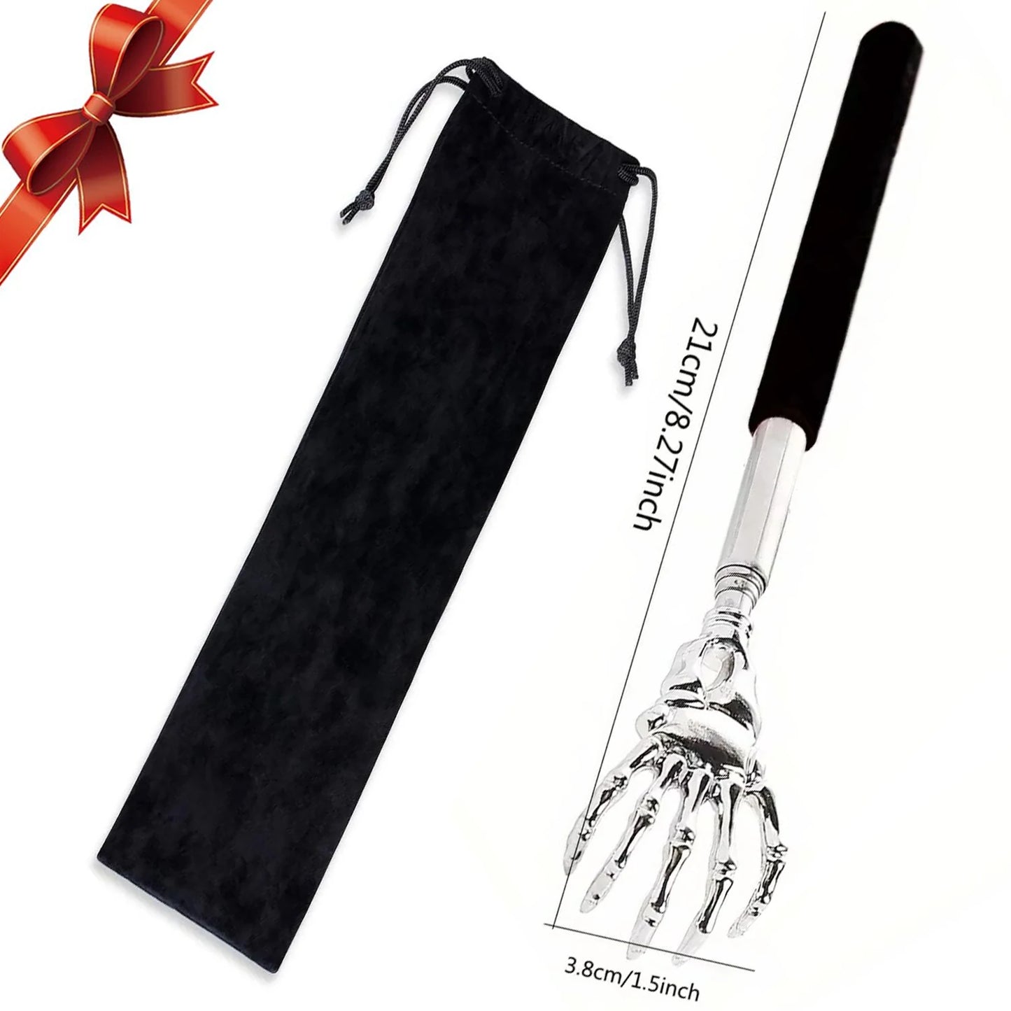 Zaarafy™ Telescoping Back Scratcher – Stainless Steel, Extendable for Human & Pets