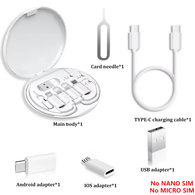 Zaarafy™ Multi USB-C Cable Adapter Kit – 60W USB-C to Lightning, Micro, Type-C Conversion Set