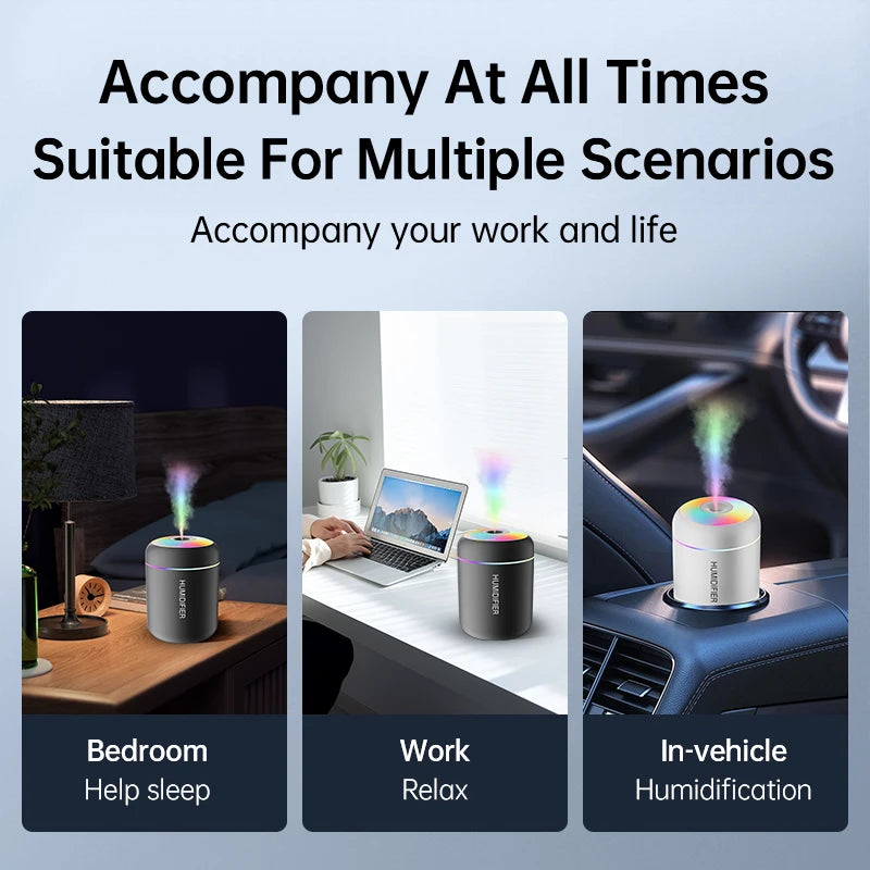 Zaarafy™ PureMist Nano USB Air Humidifier & Aroma Diffuser (180ml)