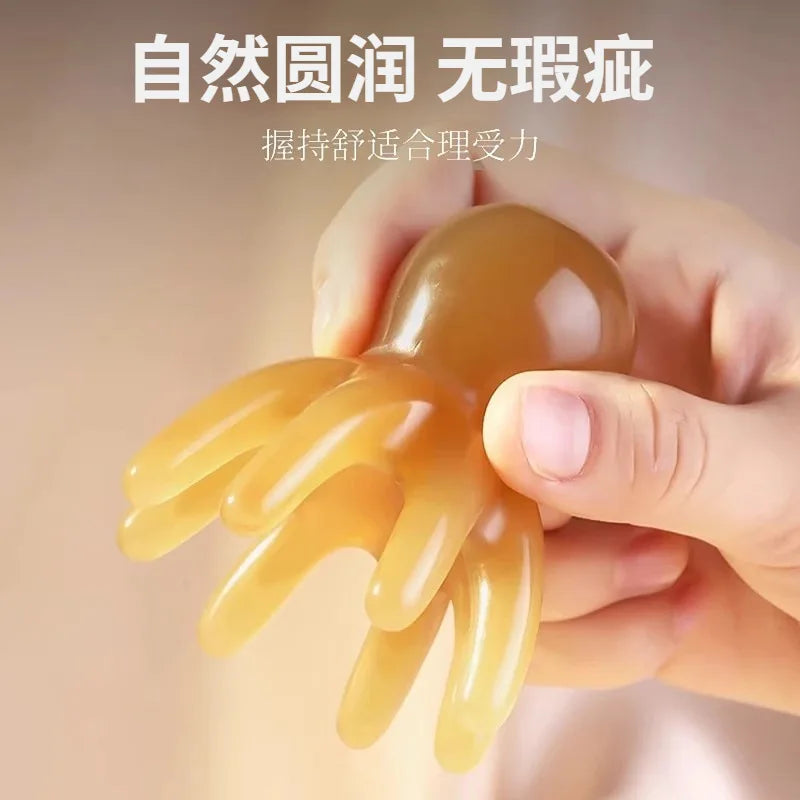 Zaarafy™ Resin Octopus Gua Sha Massage Comb – SPA Scalp & Fatigue Relief