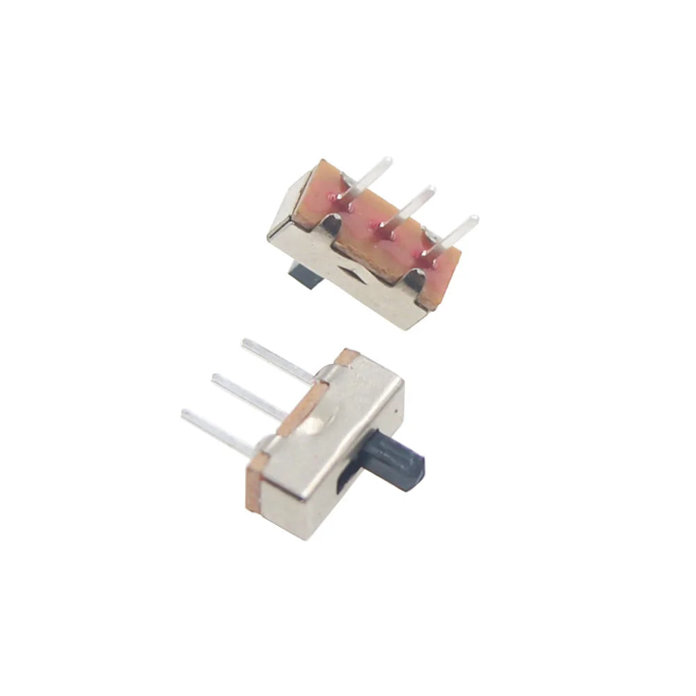 Zaarafy™ Mini Slide Switch SS12D00 – 20 Pcs, 3-Pin 1P2T, On/Off Toggle, 2mm–6mm Handle