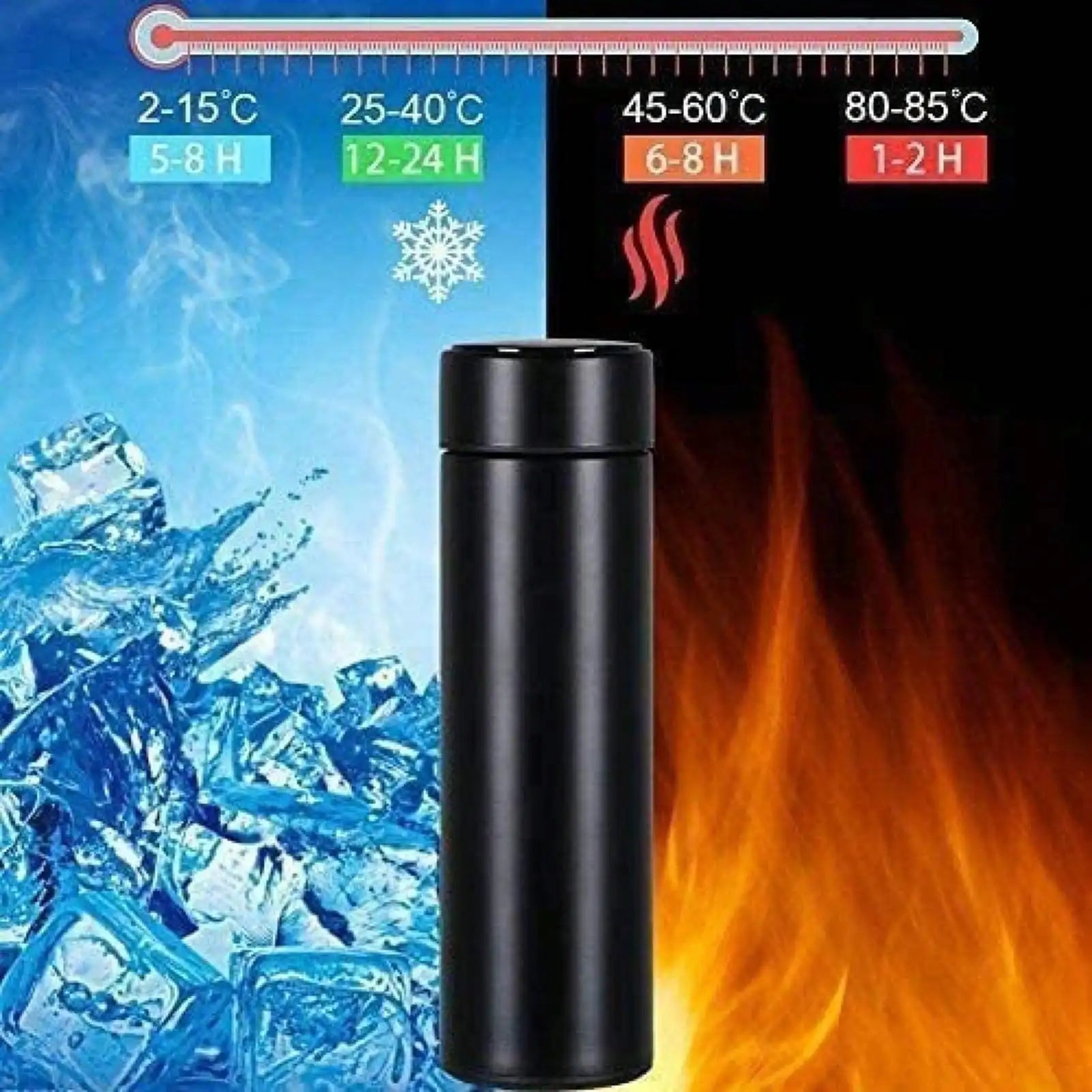 Zaarafy™ 500ml Stainless Steel Vacuum Insulated Water Bottle – Hot & Cold, Leak-Proof Travel Mug