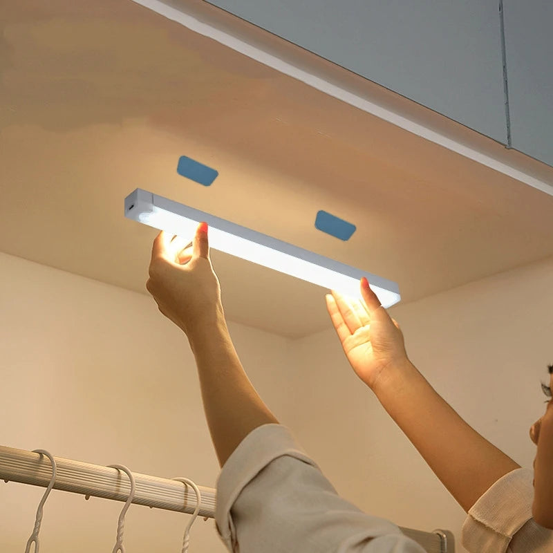 Zaarafy™ Motion Sensor LED Night Light Bar – USB Rechargeable, Cabinet & Staircase Strip Lamp
