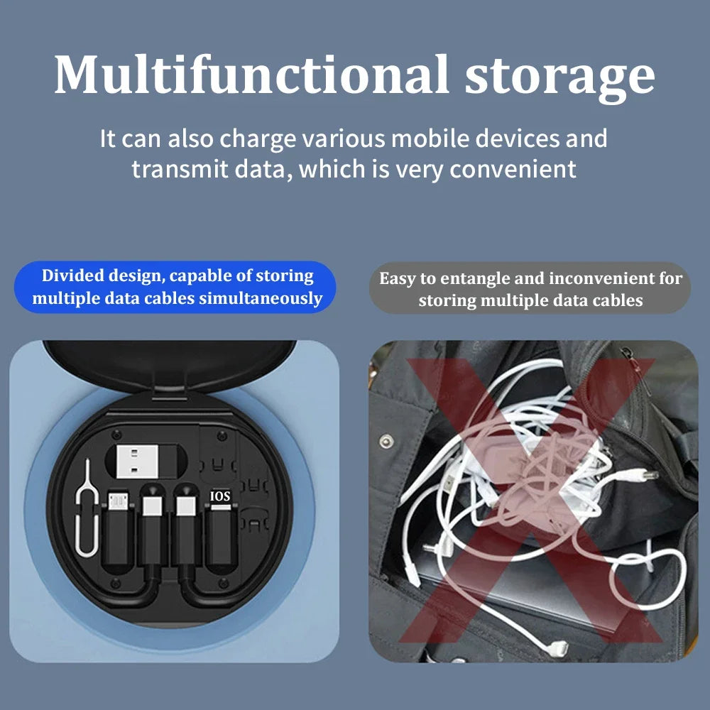 Zaarafy™ Multi USB-C Cable Adapter Kit – 60W USB-C to Lightning, Micro, Type-C Conversion Set