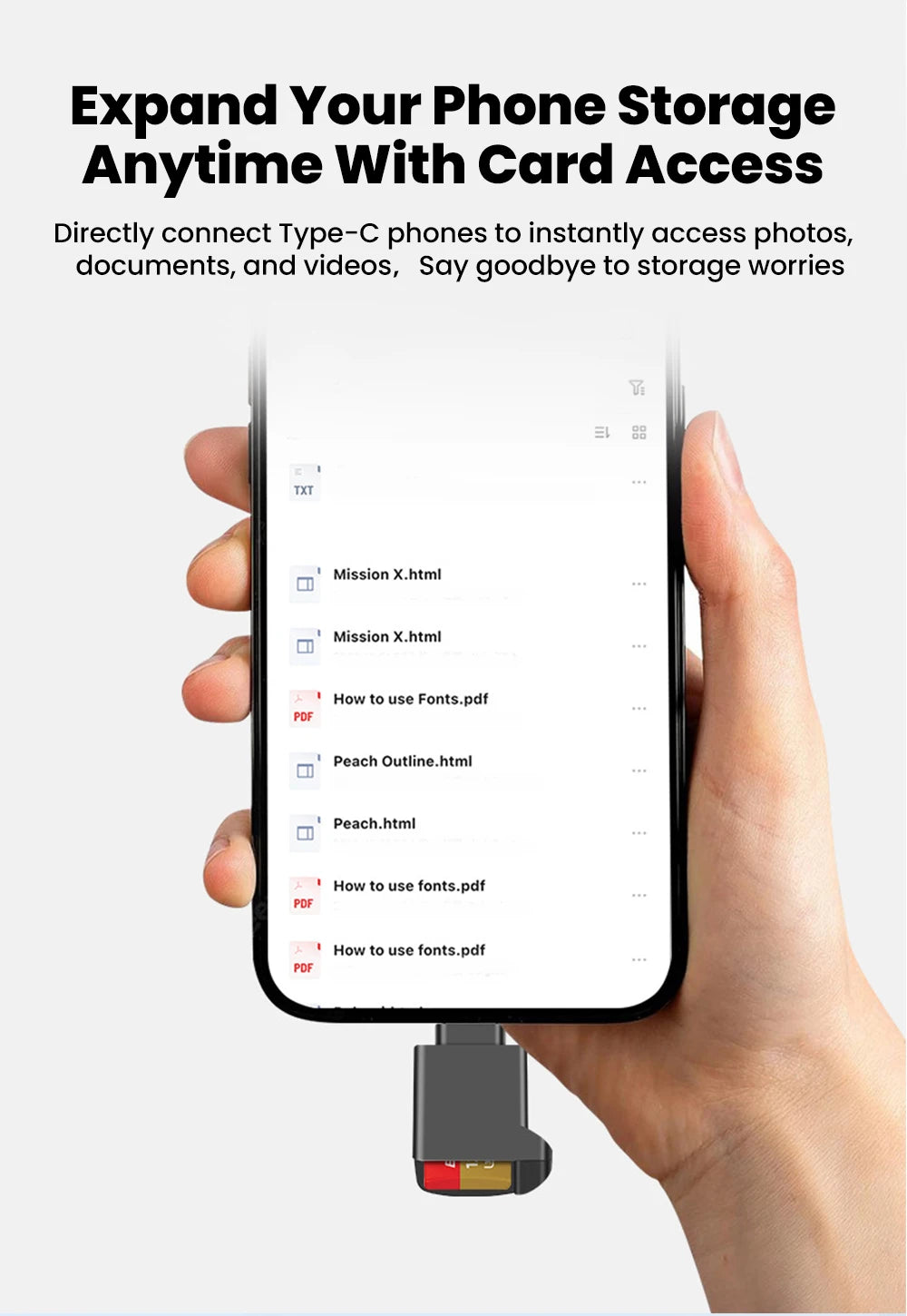 Zaarafy™ Mini Type-C TF Card Reader for iPhone 16/17 & Android
