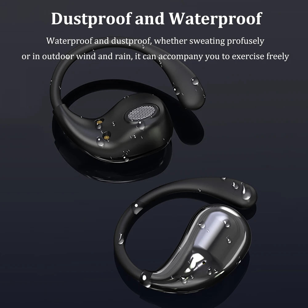 Zaarafy™ Bluetooth 5.4 Ear Hook TWS Earbuds – HiFi Stereo, LED Display, Long Standby