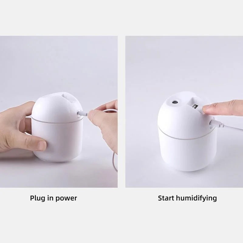 Zaarafy™ GlowMist Mini USB Air Humidifier & Aroma Diffuser (250ml)