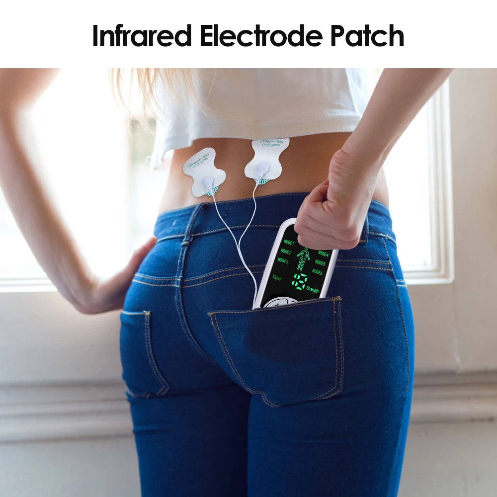 Zaarafy™ EMS Pulse Electric Muscle Stimulator – Back & Neck Massager, TENS Acupuncture Therapy