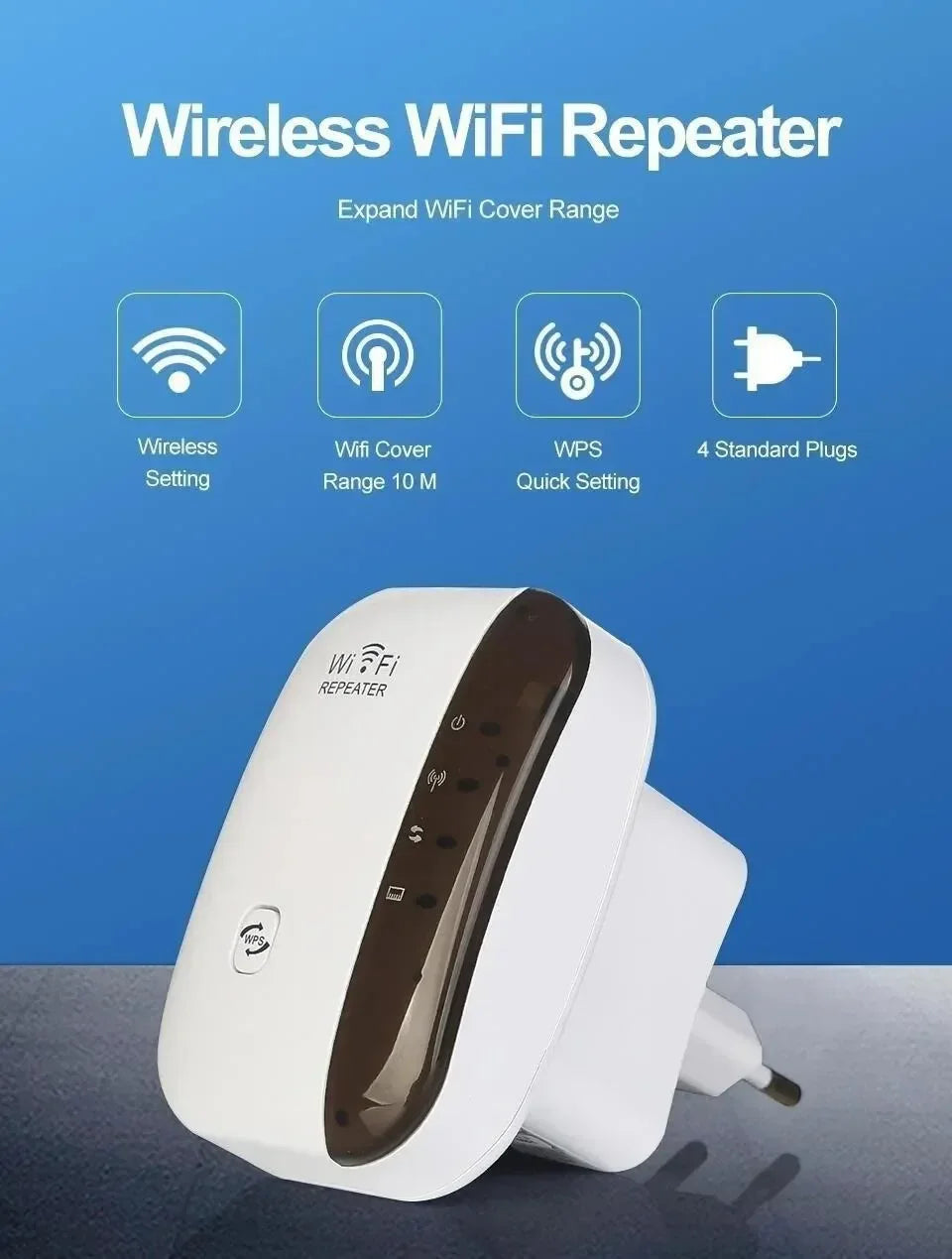 Zaarafy™ WiFi Extender Signal Booster – Wireless Network Repeater & AP for Home Broadband