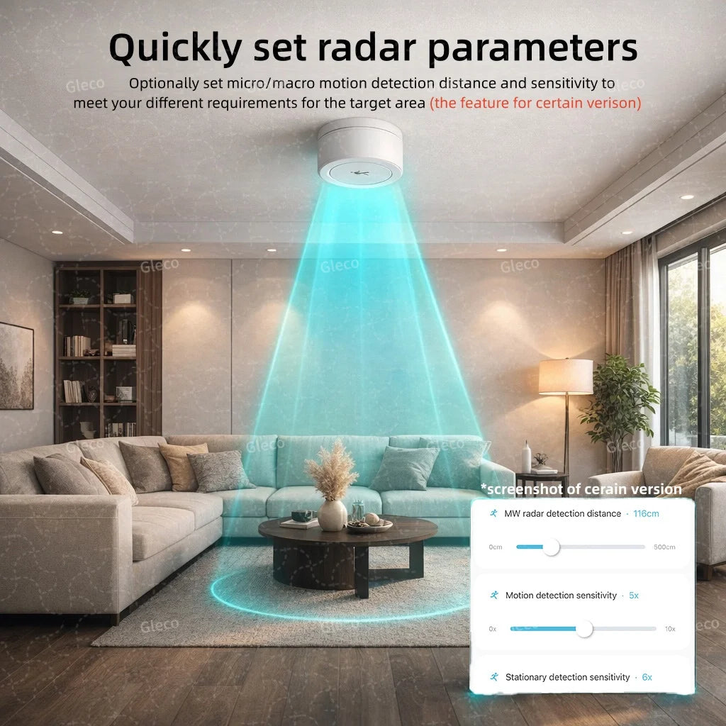 Zaarafy™ Zigbee 24G mmWave Radar Presence Sensor – Human Motion & Static Detection, Smart Home Automation