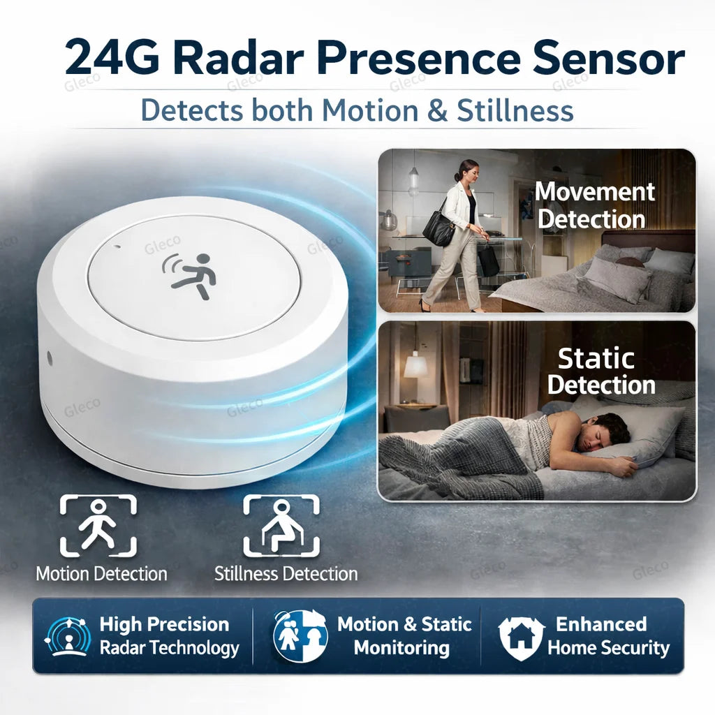 Zaarafy™ Zigbee 24G mmWave Radar Presence Sensor – Human Motion & Static Detection, Smart Home Automation
