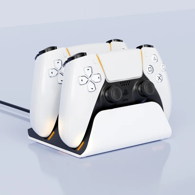 Zaarafy™ PS5 Dual Controller Fast Charging Dock – Wireless Gamepad Charger Stand