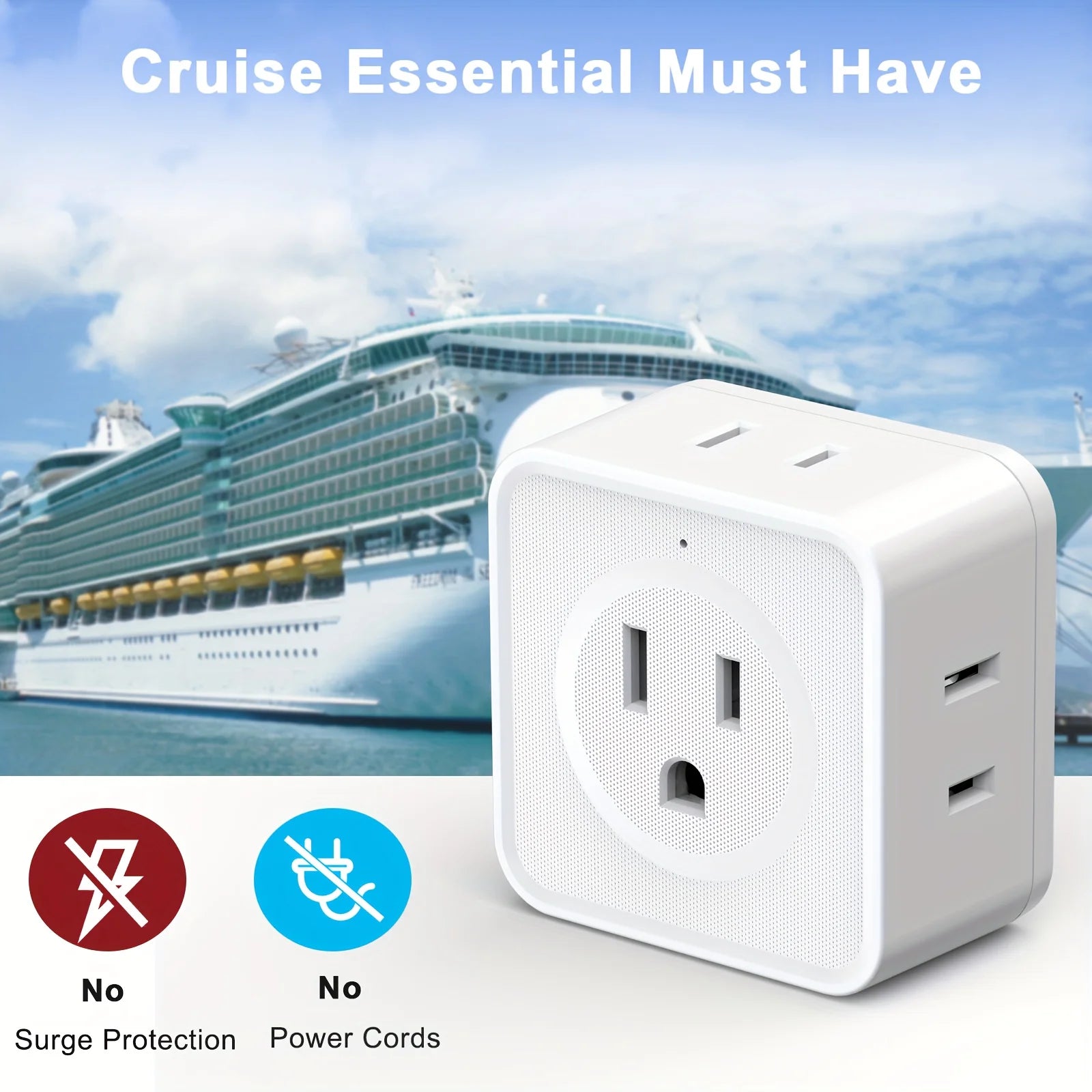 Zaarafy™ 5-Way Wall Outlet Extender – Multi Plug Splitter for Travel, Home & Office