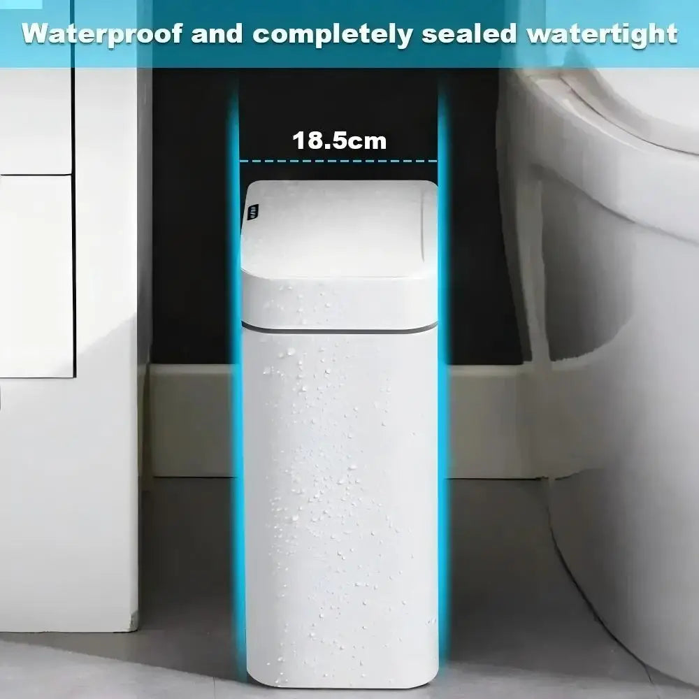 Zaarafy™ 15L Touchless Smart Sensor Trash Can – Auto Bagging, IPX5 Waterproof