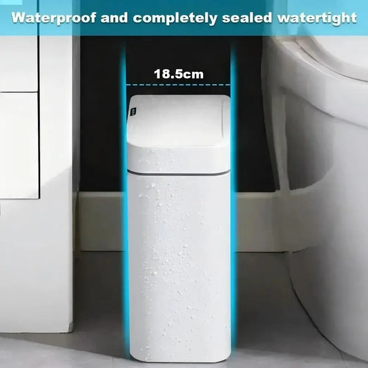 Zaarafy™ 15L Touchless Smart Sensor Trash Can – Auto Bagging, IPX5 Waterproof
