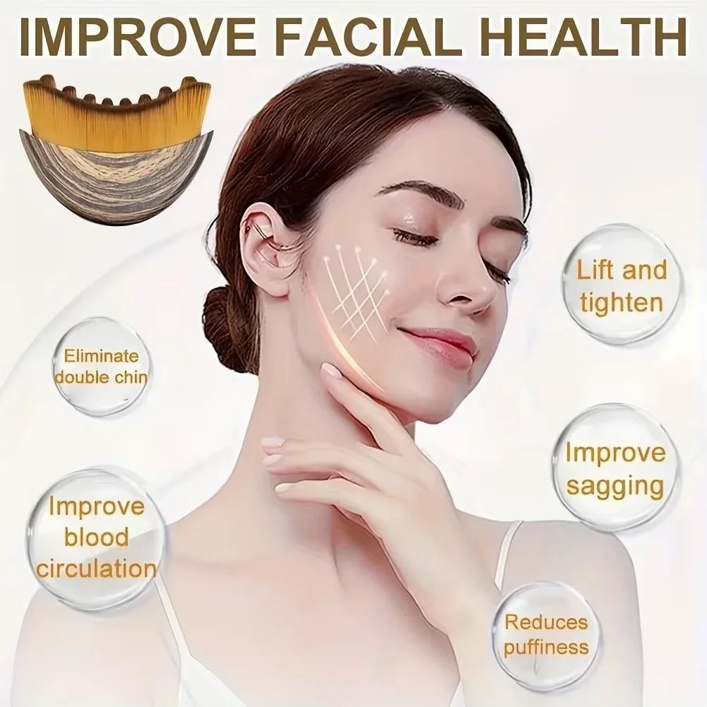 Zaarafy™ Lymphatic Contour Face Brush – Drainage Massage, Reduce Puffiness, Skin Sculpting