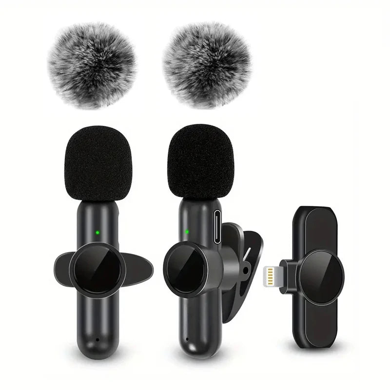 Zaarafy™ Wireless Lavalier Microphone – Mini Clip-On Mic for iPhone, Android & Live Recording