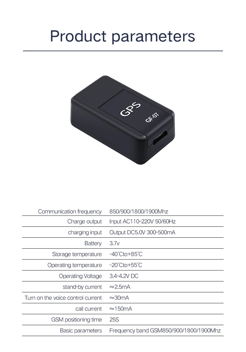 Zaarafy™ GF07 Mini Magnetic GPS Tracker & Real-Time Locator