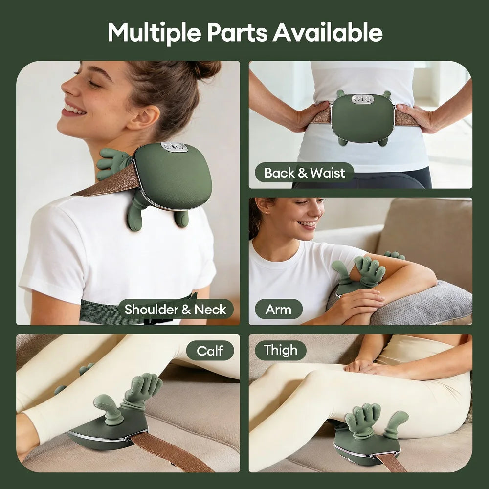 Zaarafy™ 4D Wireless Neck & Shoulder Massager – Bionic Kneading Shawl, 2000mAh