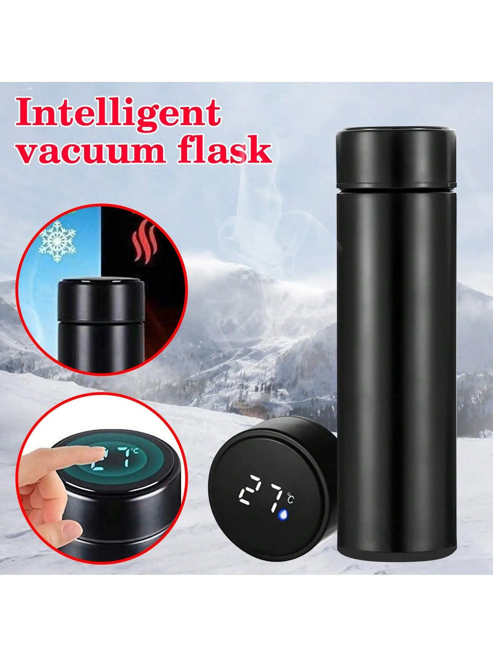 Zaarafy™ 500ml Stainless Steel Vacuum Insulated Water Bottle – Hot & Cold, Leak-Proof Travel Mug