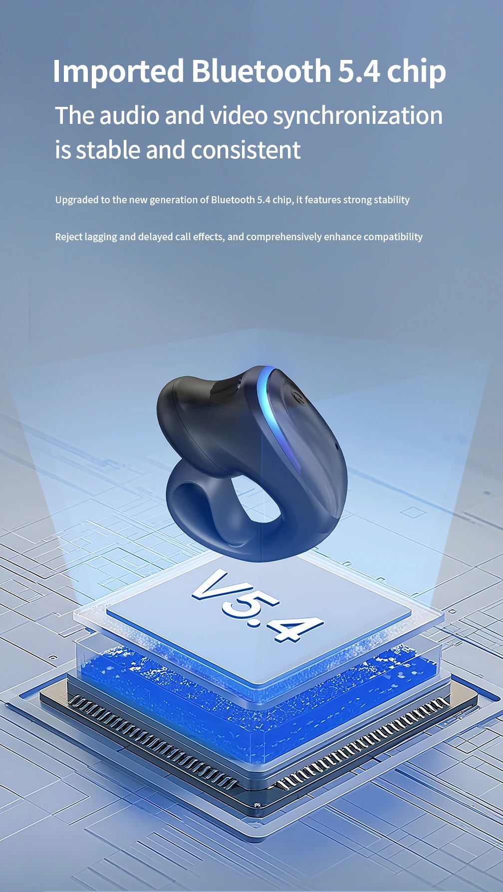 Zaarafy™ Bone Conduction Clip-On Bluetooth Earphone – Monaural Wireless Business Headset