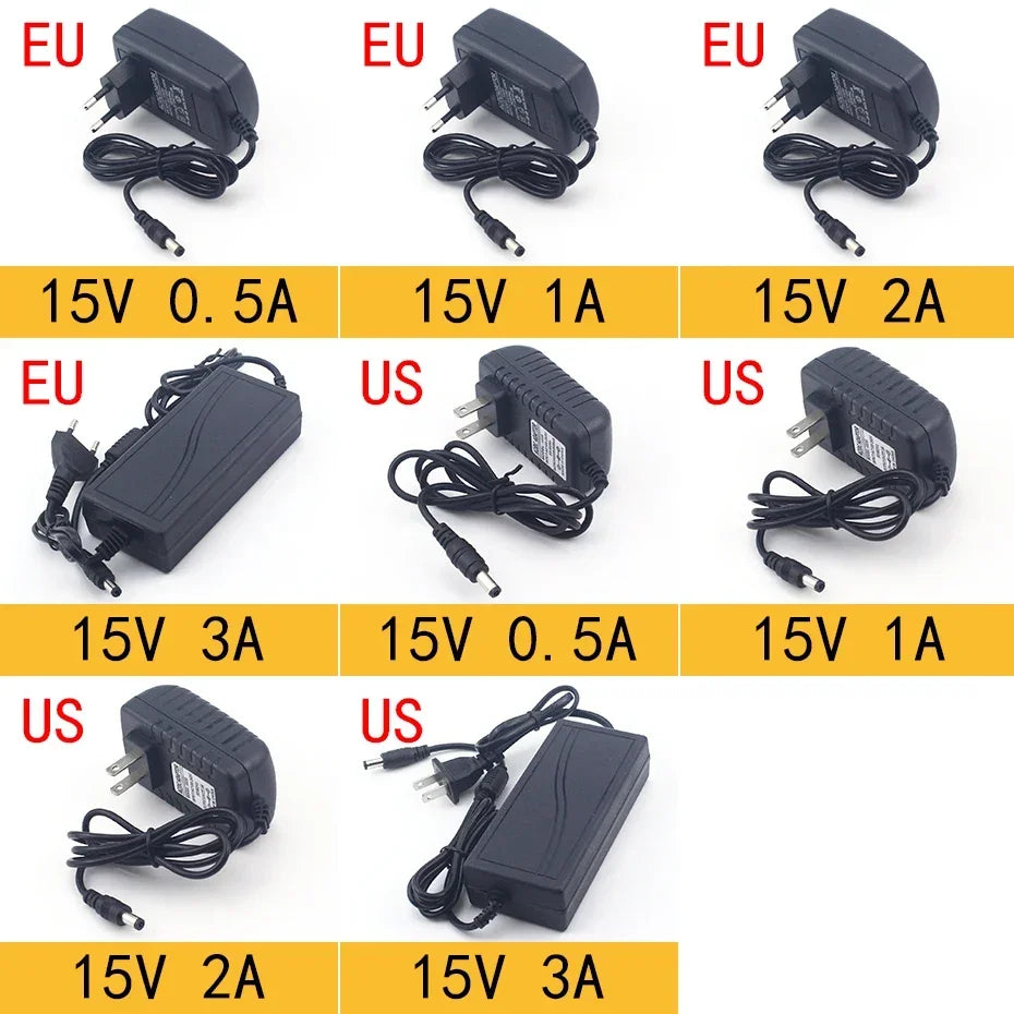Zaarafy™ Universal DC Power Adapter – AC 100-240V to DC 3V-24V, Multi-Voltage & Current, EU/US Plug