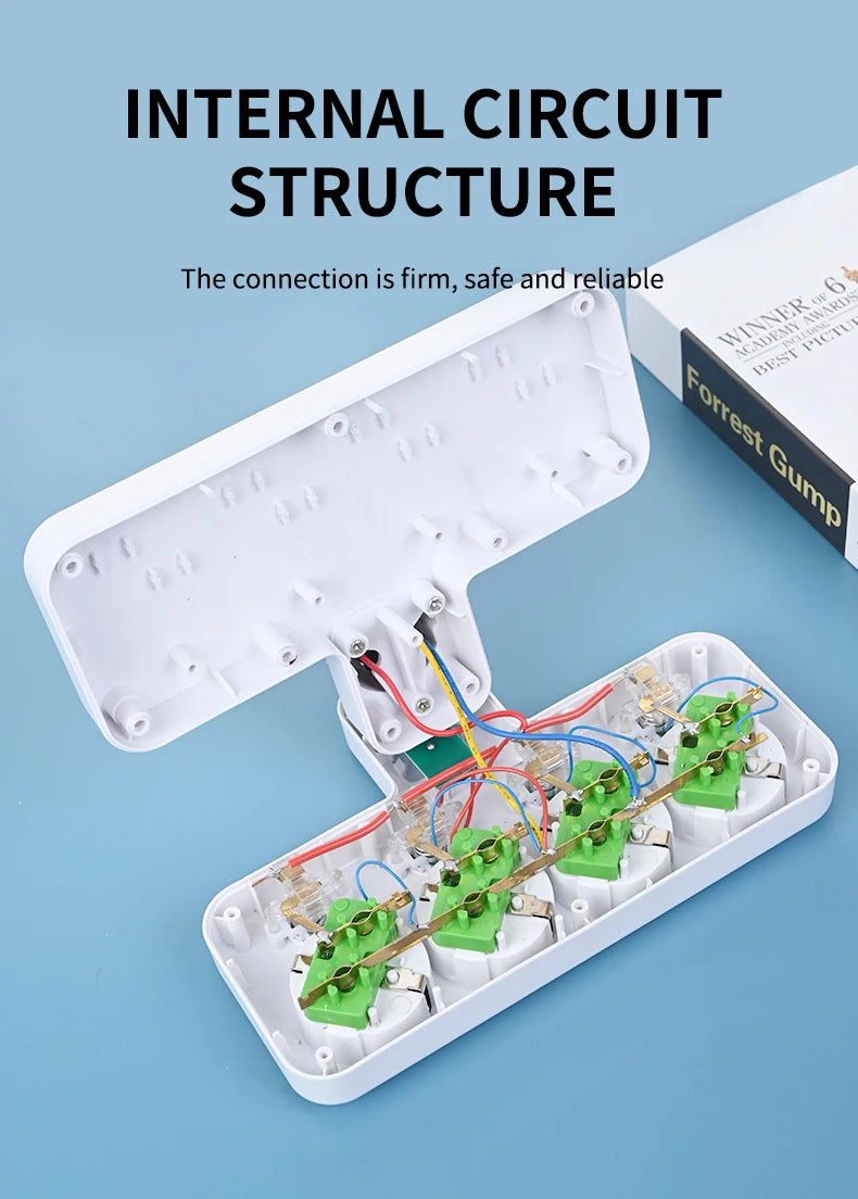 Zaarafy™ EU 4-Socket Outlet Extender with USB Type-C Ports – 2500W, CE Certified