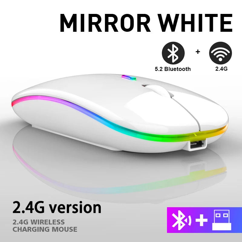 Zaarafy™ RGB Wireless Bluetooth Gaming Mouse – 1600 DPI, Rechargeable, Silent Click