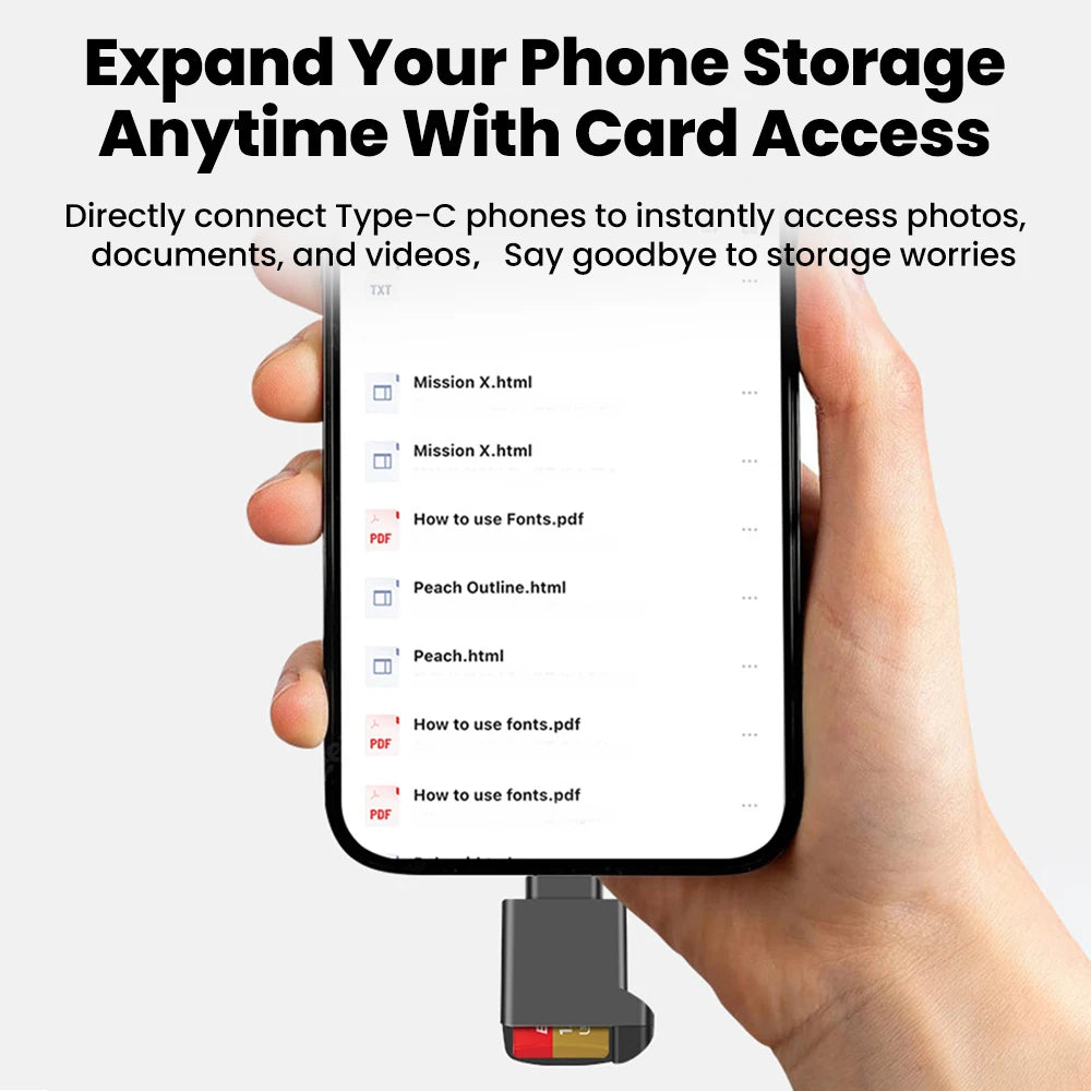 Zaarafy™ Mini Type-C TF Card Reader for iPhone 16/17 & Android