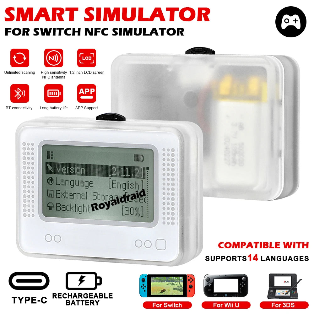 Zaarafy™ Amiibo NFC Card Emulator – Infinite Card Swipe Game Simulator for Nintendo Switch, 3DS & Wii U