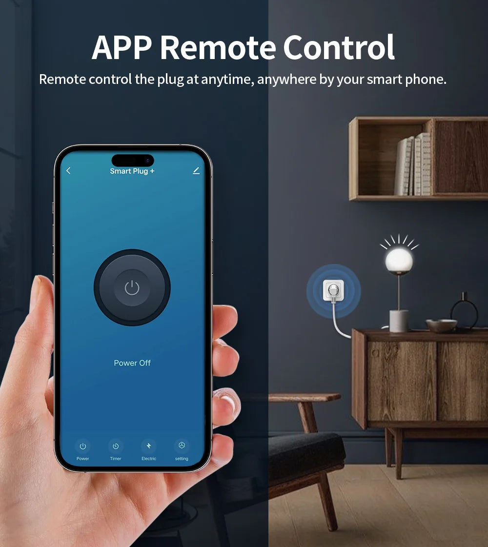 Zaarafy™ TNCE Tuya Smart Plug – WiFi & Zigbee 3.0, 16A/20A Power Monitor, Alexa Voice Control