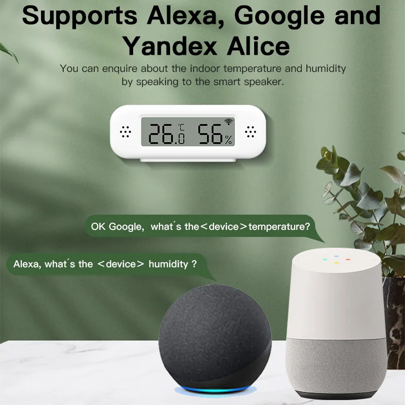 Zaarafy™ Tuya WiFi Zigbee Temperature & Humidity Sensor – Smart Hygrometer, Alexa & Yandex Compatible