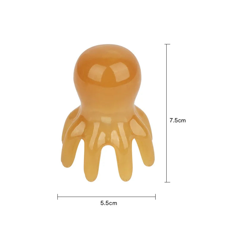 Zaarafy™ Resin Octopus Gua Sha Massage Comb – SPA Scalp & Fatigue Relief