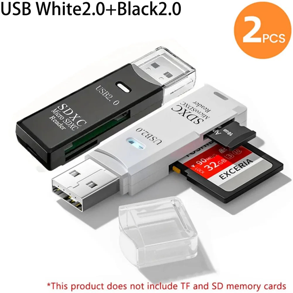 Zaarafy™ USB Card Reader – Multi-Port SD/TF Card & USB Flash Drive Adapter, USB 2.0 & 3.0
