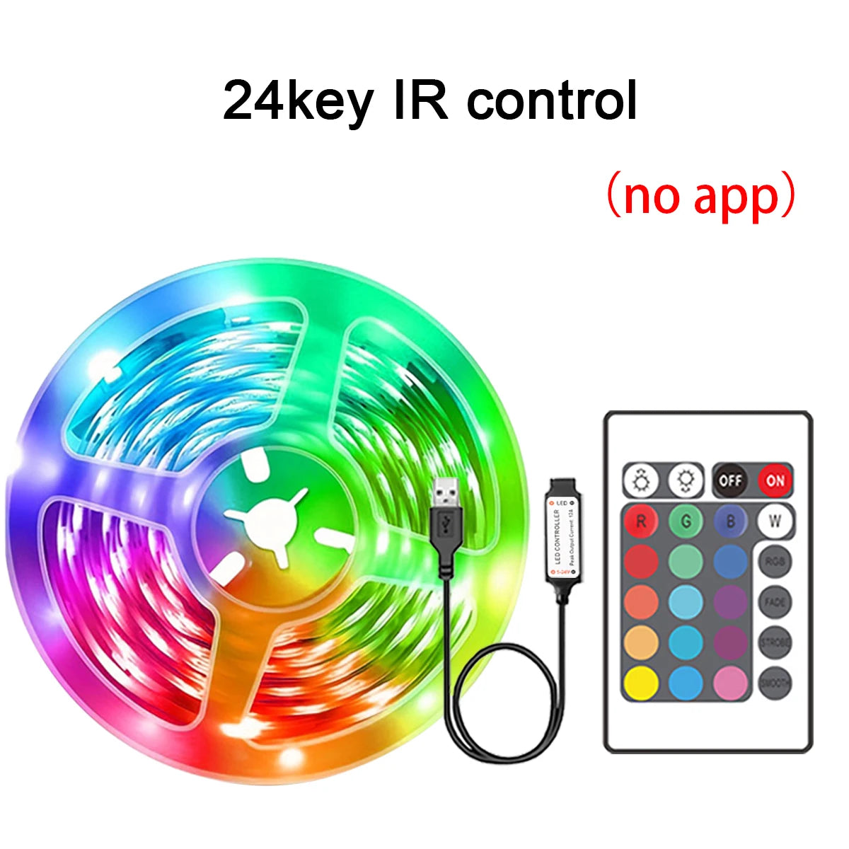 Zaarafy™ RGB LED Strip Lights – 5M-30M App Control, Flexible Room Decoration Light Tape