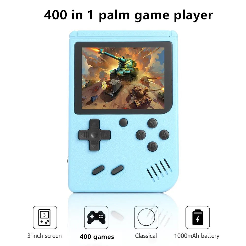 Zaarafy™ 400-in-1 Retro Handheld Game Console – 3.0" Color LCD, 8-Bit Portable Game Player