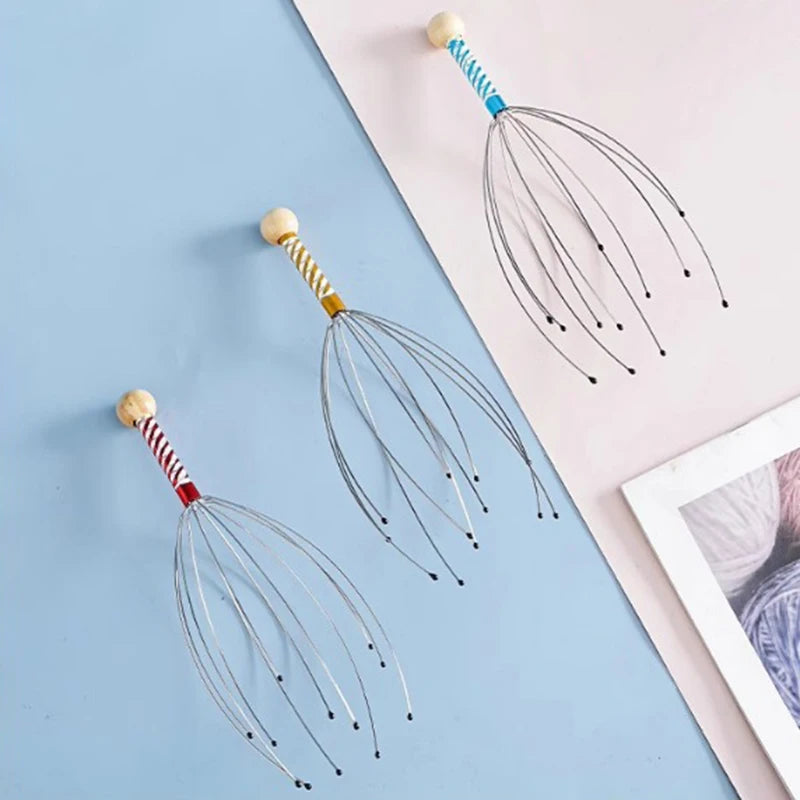 Zaarafy™ Octopus Head Massager – Stainless Steel Scalp Scratcher, Brain Massage Claw