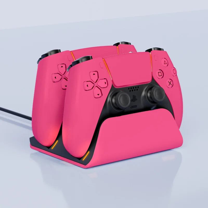 Zaarafy™ PS5 Dual Controller Fast Charging Dock – Wireless Gamepad Charger Stand